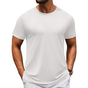COOFANDY Casual Shirts for Men Short Sleeve Classic Tees Shirts Cooling T Shirts