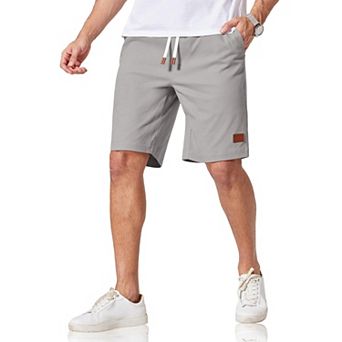 COOFANDY Mens Chino Shorts Cotton Drawstring Dress Shorts 9 Inch Inseam Relaxed Fit Stretch Casual
