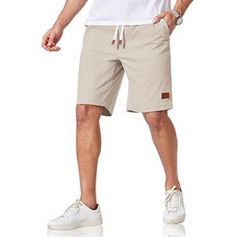 COOFANDY Mens Chino Shorts Cotton Drawstring Dress Shorts 9 Inch Inseam Relaxed Fit Stretch Casual