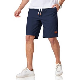 COOFANDY Mens Chino Shorts Cotton Drawstring Dress Shorts 9 Inch Inseam Relaxed Fit Stretch Casual