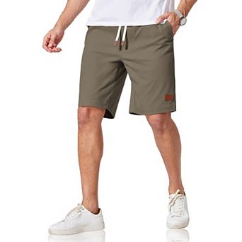 COOFANDY Mens Chino Shorts Cotton Drawstring Dress Shorts 9 Inch Inseam Relaxed Fit Stretch Casual