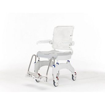 Aquatec Ocean Ergo Shower Wheelchair Rolling Shower Chair with Wheels & Commode Seat
