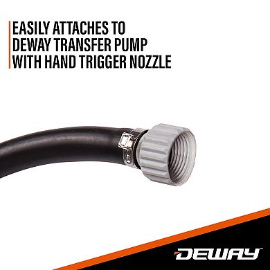 Deway Replacement Rubber Hose, Compatible with Multiple Fuel Transfer Pump Models