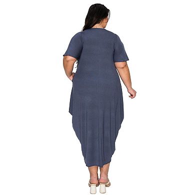 Plus Size Liz Flutter Sleeve Pocket Dress
