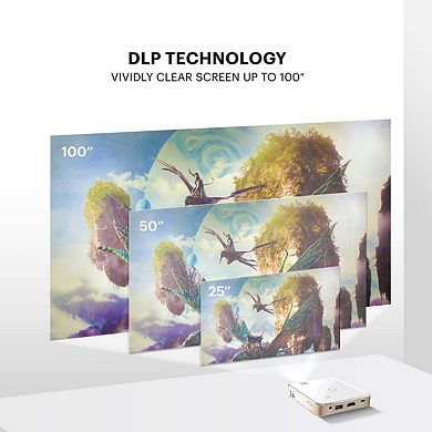 KODAK Ultra Mini Portable HD LED DLP Pico Projector 100" Display Rechargeable w Soft Case