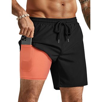 COOFANDY Mens Swim Shorts Funny Swim Trunks Board Shorts 4 Pockets Swimwear Drawstring Stretch