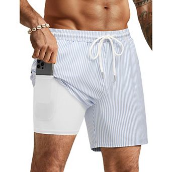 COOFANDY Mens Swim Shorts Funny Swim Trunks Board Shorts 4 Pockets Swimwear Drawstring Stretch