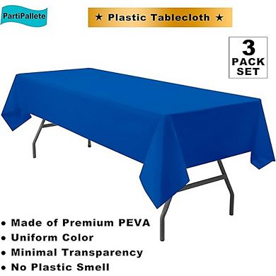 Premium Plastic Tablecloth, Disposable Rectangle Party Cover