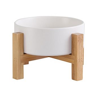 Cat Bowl with Bamboo Stand