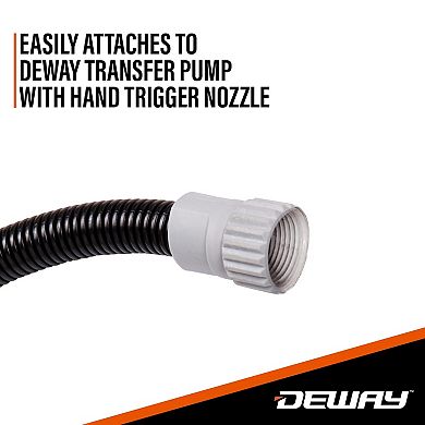 Deway Replacement Plastic Hose, Compatible with Multiple Fuel Transfer Pump Models