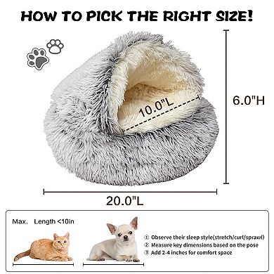 Round Calming Pet Donut Bed