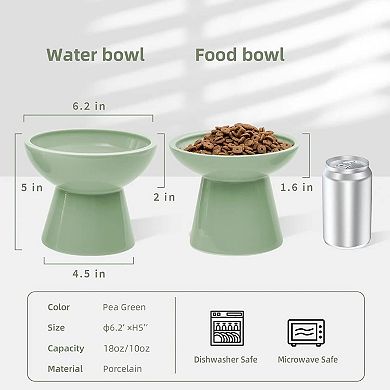 Lead Free Raised Cat Bowls