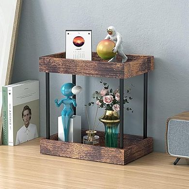 Wooden Countertop Organizer Tray for Vanity and Cosmetic Storage