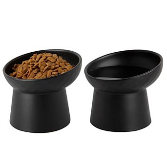 Porcelain Cat Food Dish Set