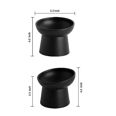 Porcelain Cat Food Dish Set