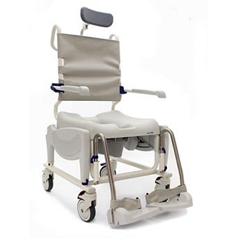 Invacare Aquatec Ocean Ergo VIP Reclining Shower Wheelchair Rolling Chair & Commode