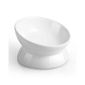 Angled Ceramic Pet Bowl