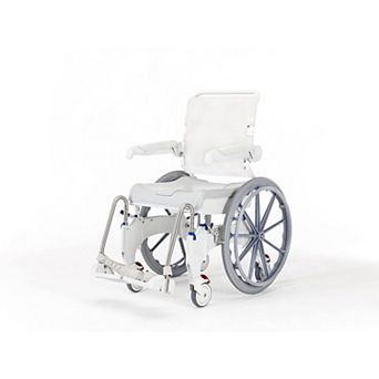 Invacare Aquatec Ocean Ergo Rolling Shower Wheelchair Self-Propelled with Commode