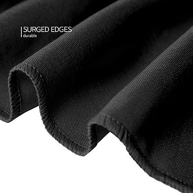 2-Pack Black Fitted Tablecloths, Stretch, Durable, Event-Ready