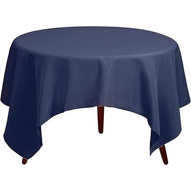 Navy Blue Square Tablecloth, Heavy-Duty, Washable, Durable