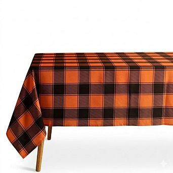 Checkered Halloween Tablecloth, Waterproof, Wrinkle-Resistant