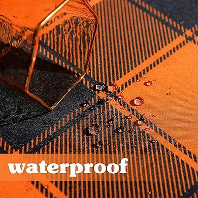 Checkered Halloween Tablecloth, Waterproof, Wrinkle-Resistant