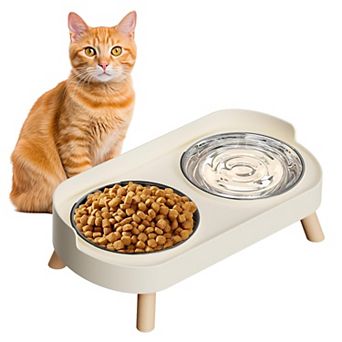 Elevated Cat Food Dish Set
