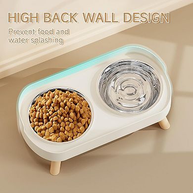 Elevated Cat Food Dish Set
