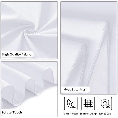 White Polyester Tablecloth Washable Wrinkle-Resistant Rectangular Cover