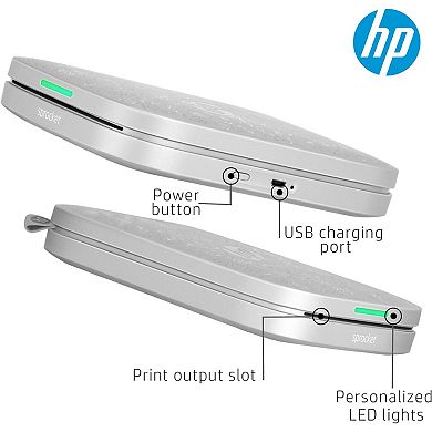 HP Sprocket 3x4 Portable Printer - Instant Photo Printer, Case, Album & Zink Paper Gift Bundle