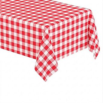 Disposable Gingham Tablecloth, Checkered, Waterproof, Durable