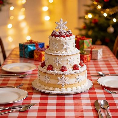 Disposable Gingham Tablecloth, Checkered, Waterproof, Durable