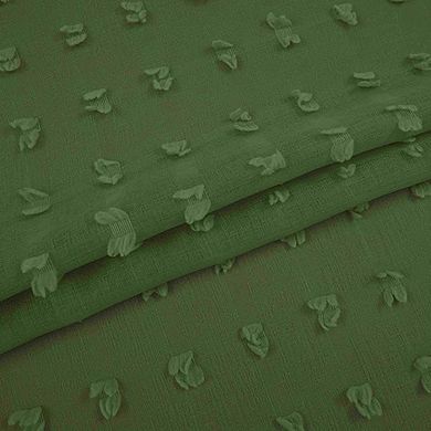 Sheer Textured Curtains Pom Pom, Light-Filtering Window Drapes
