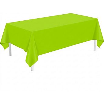 Disposable Lime Green Tablecloth, Waterproof, Rectangle, Party-Ready