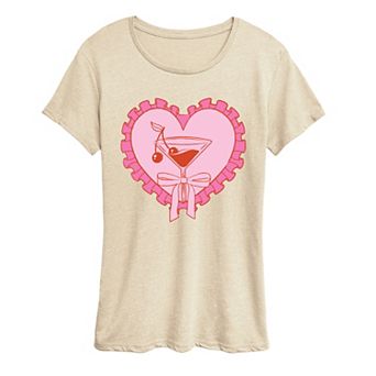 Women's Coquette Martini Glass Graphic Tee