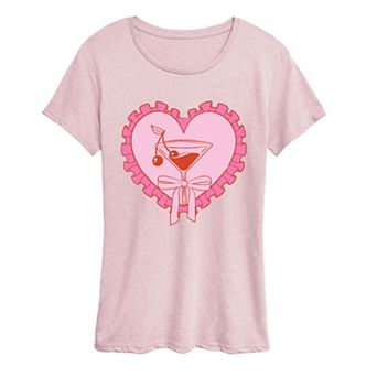Women's Coquette Martini Glass Graphic Tee