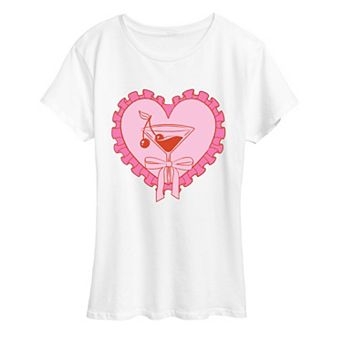 Women's Coquette Martini Glass Graphic Tee