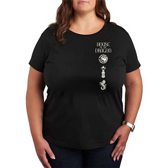 Plus Size House of the Dragon Logos Graphic Tee