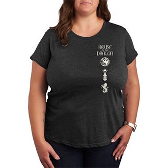 Plus Size House of the Dragon Logos Graphic Tee
