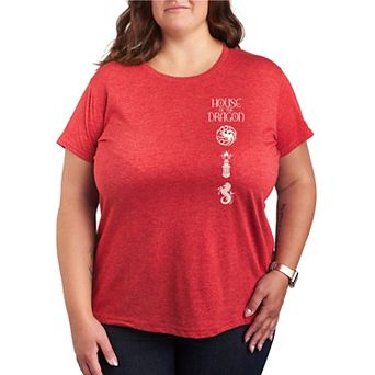 Plus Size House of the Dragon Logos Graphic Tee
