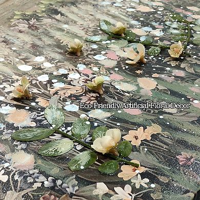 Framed Canvas Wall Art Vintage Decor, Landscape Wall Art, Meadow with Flowers Art, 24" x 36"