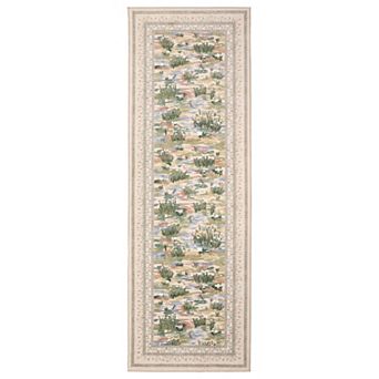 Modern Pastoral Area Rug Machine Washable Non Slip Non Shedding Ultra Thin Floor Cover for Bedroom