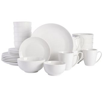 Gibson Home Ogalla 30 pc Plates, Bowls, & Mugs Dinnerware Set Service for 6 Porcelain