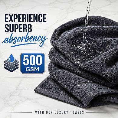 100% Cotton Quick Dry Absorbent Soft Towels 6 Pack For Gym Spa Bathroom Pool