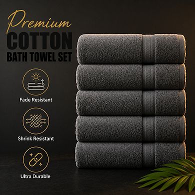 100% Cotton Quick Dry Absorbent Soft Towels 6 Pack For Gym Spa Bathroom Pool