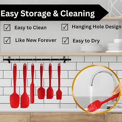 7-Piece Silicone Mixing Kitchen Utensils