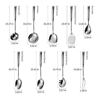 9-Piece Stainless Steel Utensil Set