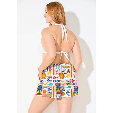 Swimsuits for All Women's Cotton Tie-Front Cover Up Shorts