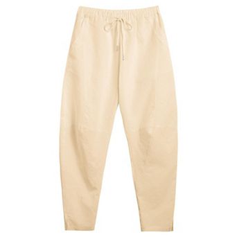 COOFANDY Men Casual Cotton Linen Loose Pant Elastic Waist Drawstring Harem Pants
