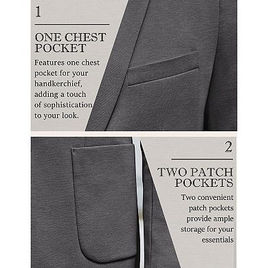 COOFANDY Men' Suit Jackets Two Button Casual Blazer Sport Coat Notched Lapel Knit Sport Jacket